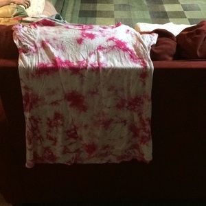 Pink and white tye dye shirt for girls